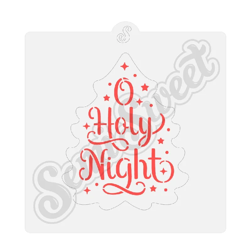 O Holy Night Tree Stencil