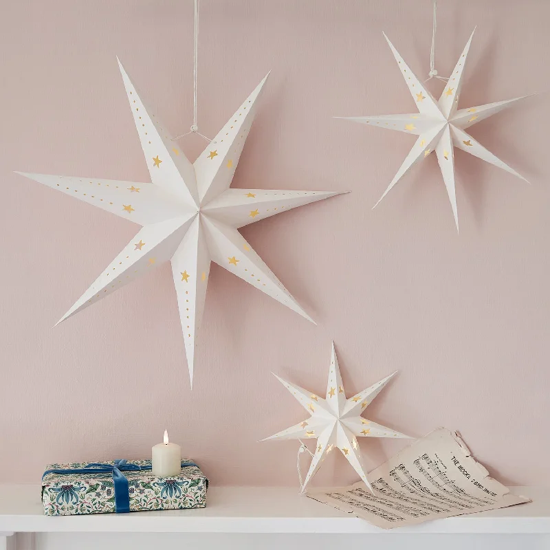 Paper Star Decoration Trio