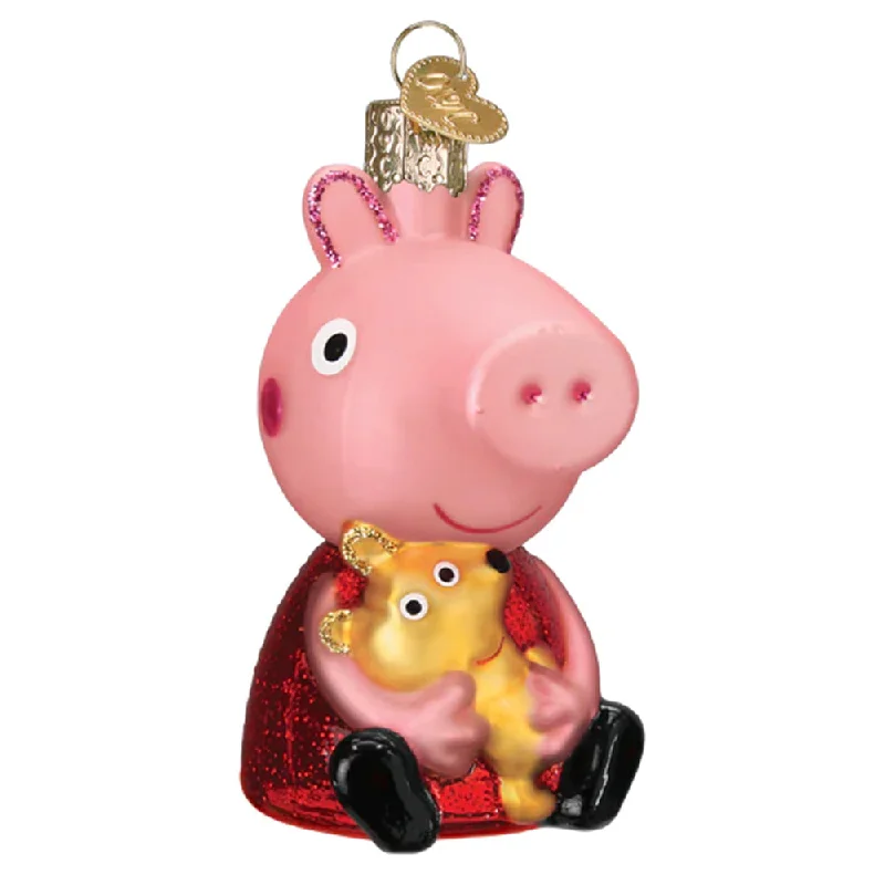 Peppa Pig With Teddy Ornament - Old World Christmas