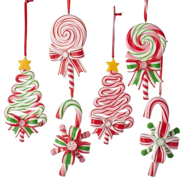 Peppermint Candy Lollipop Ornaments