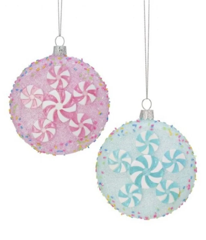 4.5" Peppermint Disk Ornament