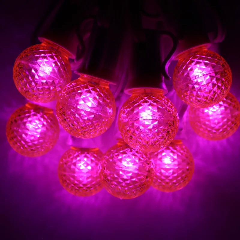 G30 Pink LED Bulbs E12 Bases (25 Pack)