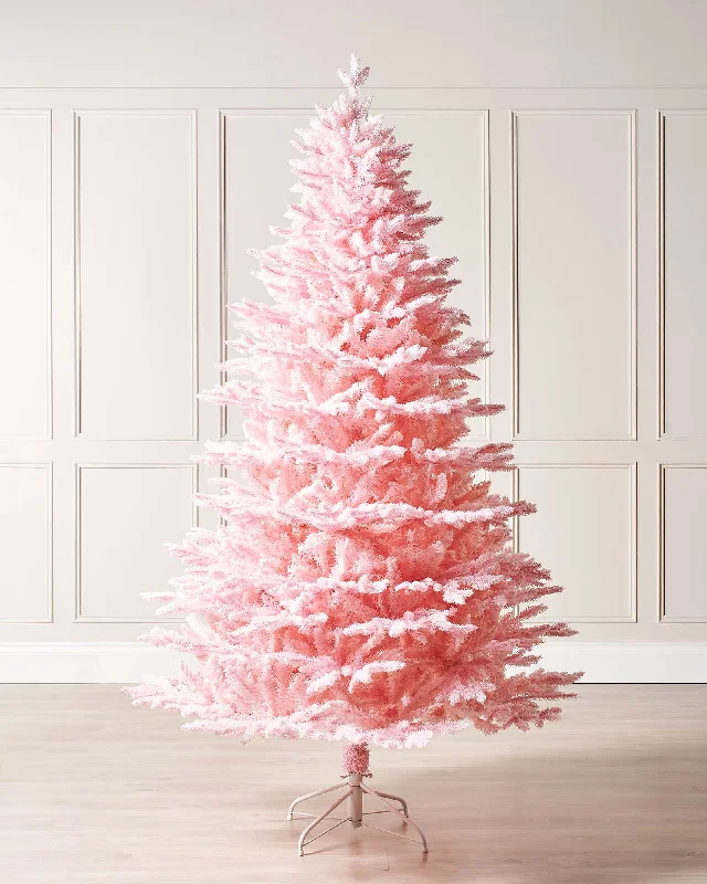 Pink Sugar Snow Flocked Christmas Tree