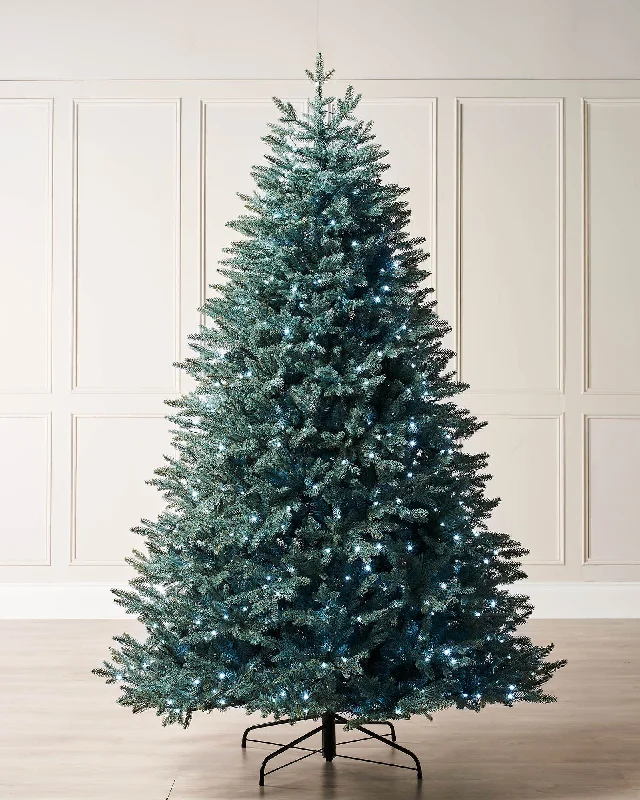 Pre-Lit Mixed Pine Blue Christmas Tree, Dual LED White, 6 ft