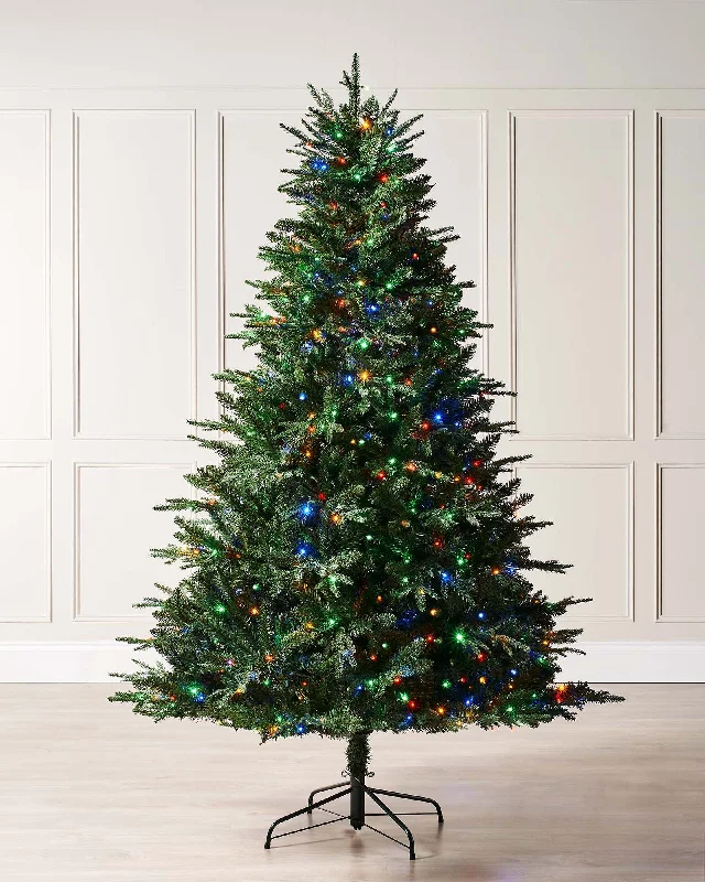 Pre-Lit Windsor Fir Christmas Tree, Dual Multi Colour, 7 ft