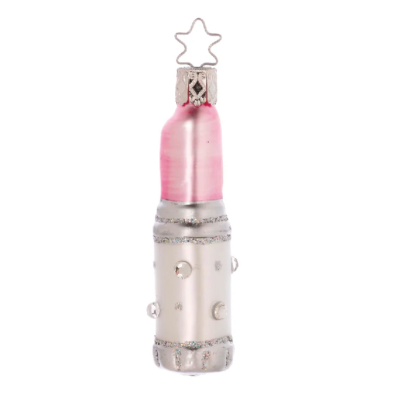 Pretty in Pink Lipstick Ornament by Inge Glas of Germany