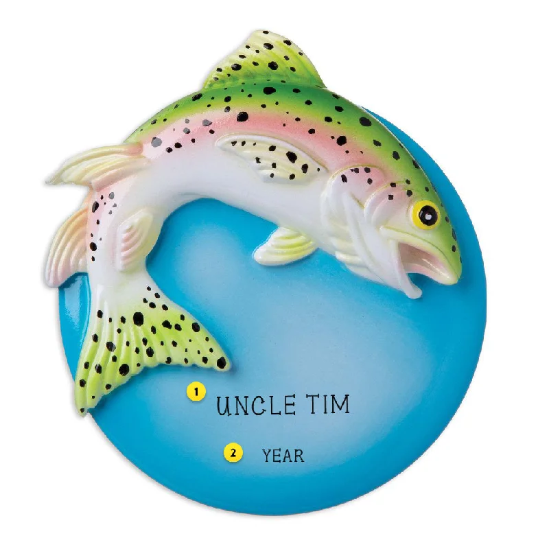 Personalized Rainbow Trout Ornament