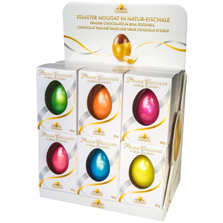 Real Eggshell Eggs from Germany Filled with the finest Praline Chocolate Truffle