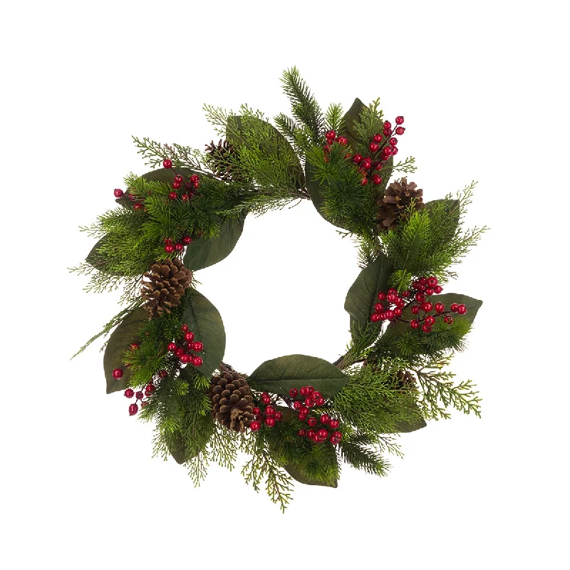 Berry Pine Cone Wreath