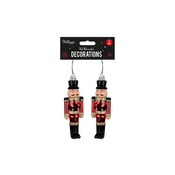 Red Nutcracker Decorations 2 Pack