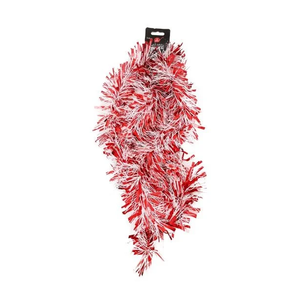 Red & White Tinsel 2 Metre