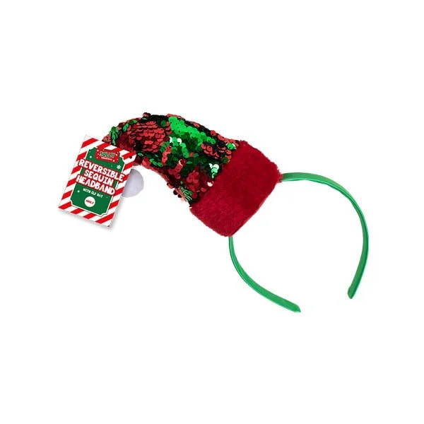 Reversible Sequin Elf Hat Headband