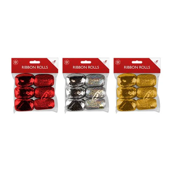 Ribbon Rolls Metallic 6 Pack