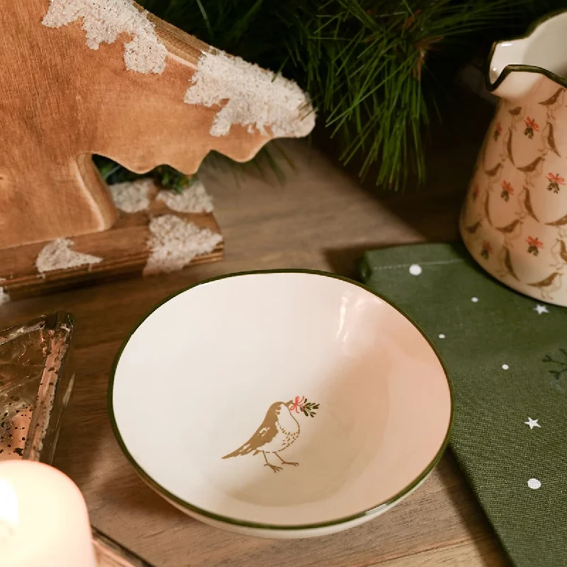 Robin Stoneware Nibbles Bowl