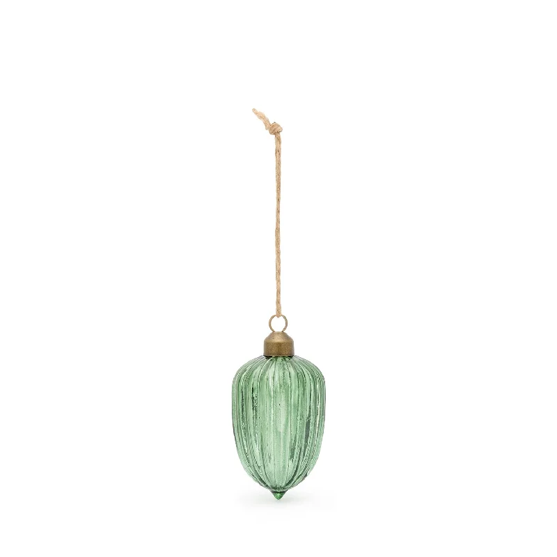 Sage Glass Finial Bauble