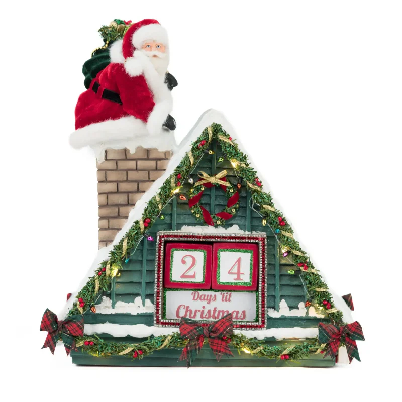 Santa In Chimney Christmas Countdown Christmas Decoration