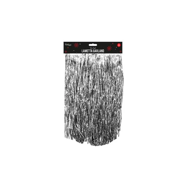 Silver Tinsel Lametta Garland 1.2 Metre