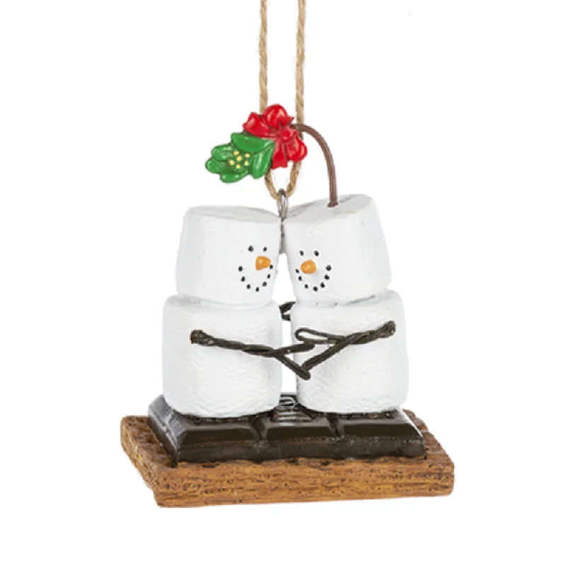 S'mores Kissing Under Mistletoe Ornament