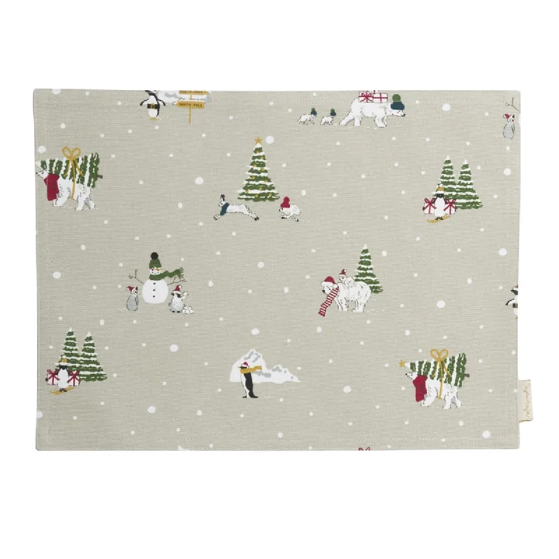 Snow Season Fabric Placemats (Set of 2)