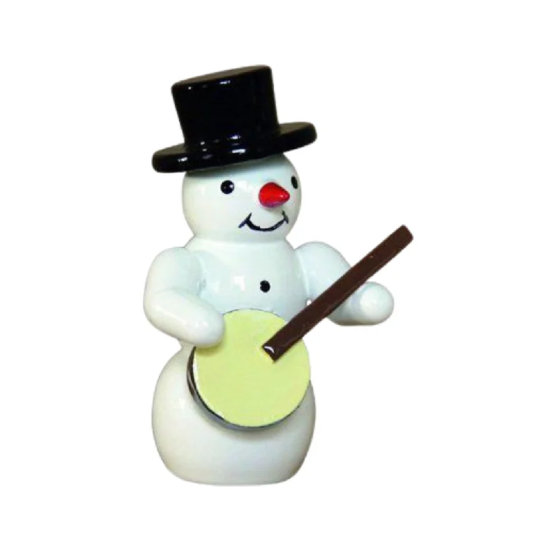 Snowman Band, Snowman with Banjo by Erzgebirgische Holzkunst Gahlenz GmbH