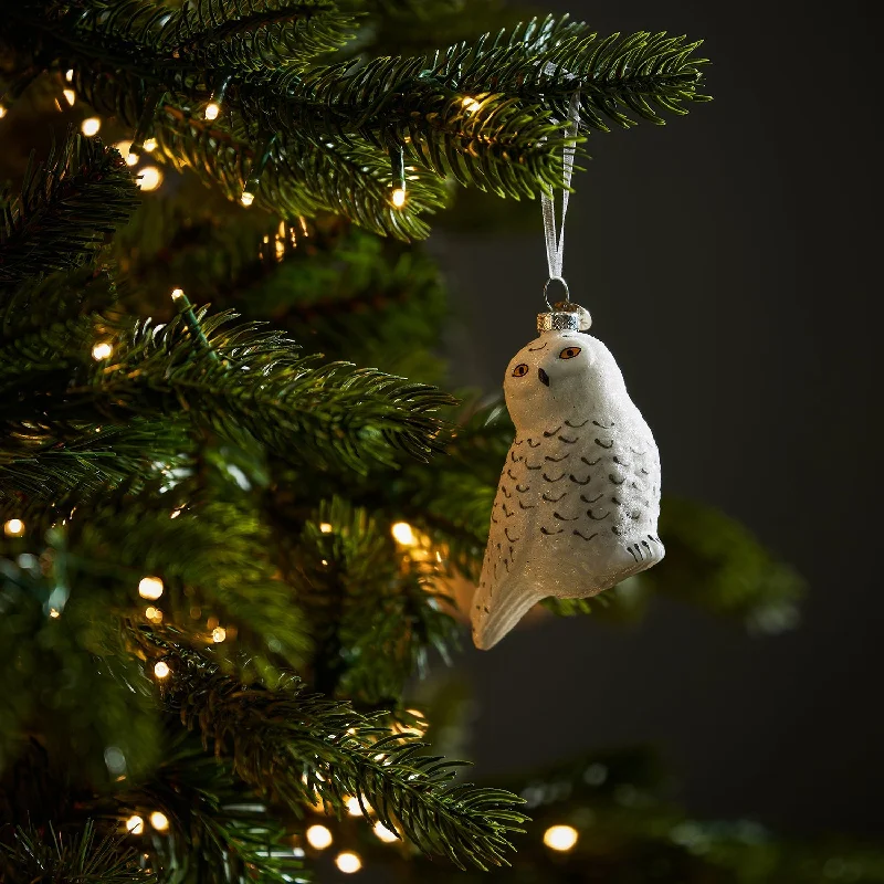 Snowy Owl Christmas Bauble