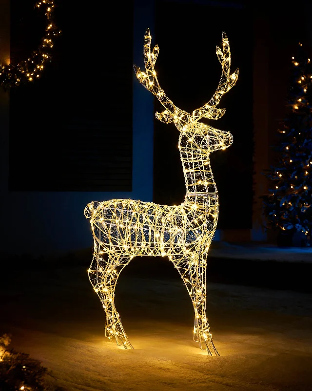 3D Standing Reindeer Silhouette, 121 cm