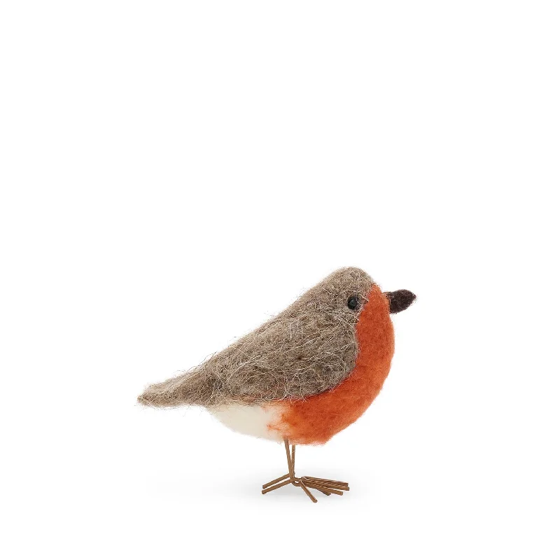 Standing Robin Felt Decoration