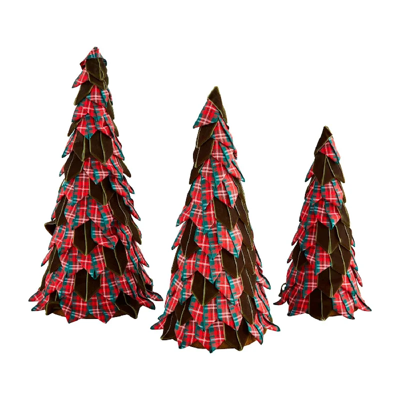 Tartan Ribbon Trees- BY MUD PIE