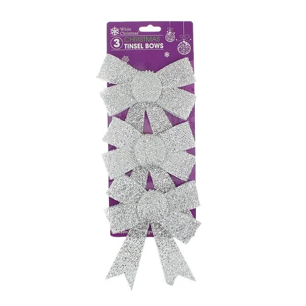 Tinsel Bow 3 Pack