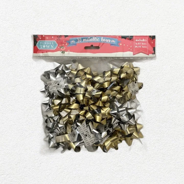 Tinsel Town Metallic Bows 30 Pack