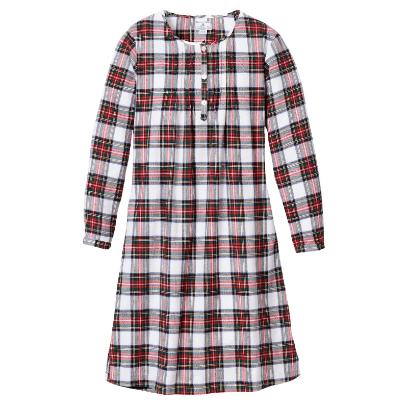 Women's Brushed Cotton Beatrice Nightgown in Balmoral Tartan