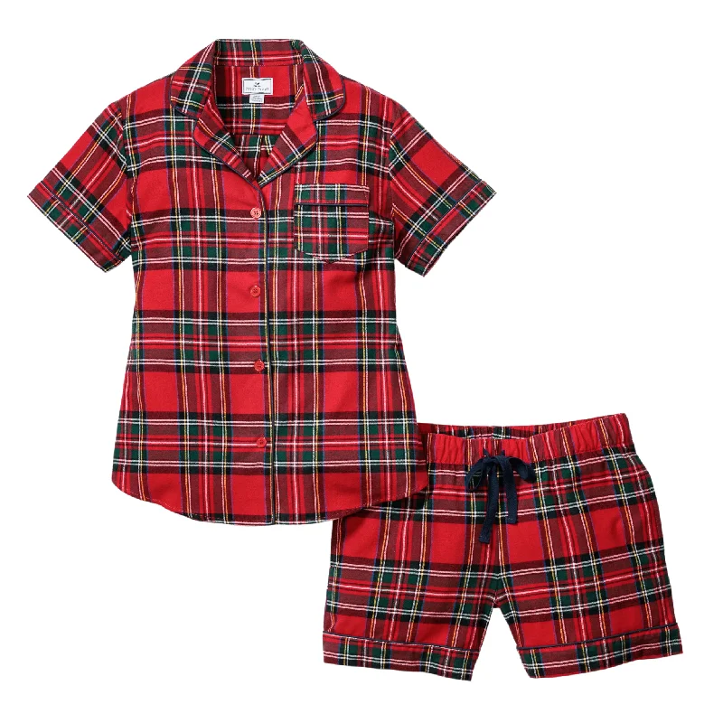 Women's Brushed Cotton Short Sleeve Short Set in Imperial Tartan