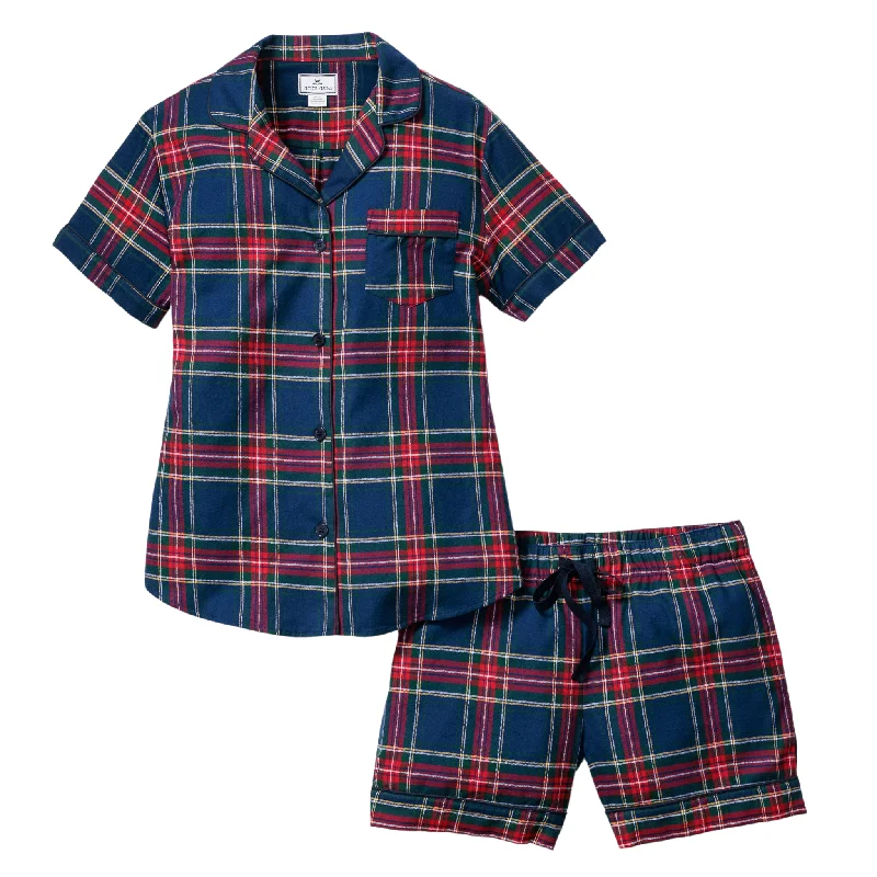 Women's Brushed Cotton Short Sleeve Short Set in Windsor Tartan